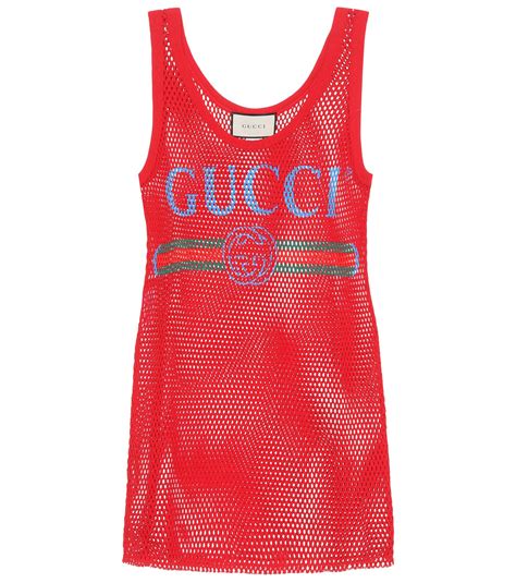 gucci black mesh top|net a porter gucci tank.